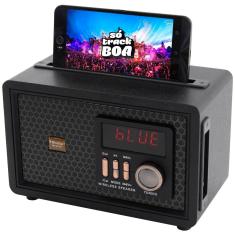 Imagem de Caixa De Som Bluetooth Usb Sd Rádio Fm Preto Ms071bt