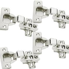 Imagem de 4Pçs Dobradiças Super Curva Caneco Porta Armário Móveis 35Mm