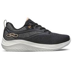 Imagem de Tênis Esportivo Feminino Alfa 2 Preto Dust Olympikus