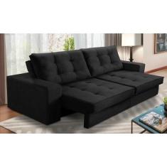 Imagem de Sofá Retrátil E Reclinável 3 Lugares 2,10M Com Molas Marcela Suede Pre