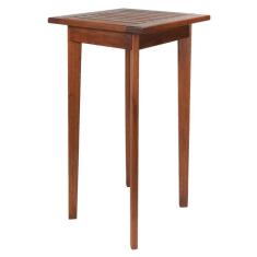 Imagem de Mesa Bistrô Quadrada Rústica 60cm Em Madeira Maciça - Natural