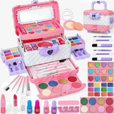 Imagem de Kit de maquiagem Dpai 54 unidades para meninas, princesas, lavável, 3 