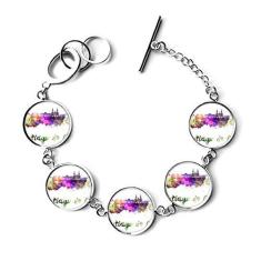 Imagem de DIYthinker Pulseira de Aquarela Santiago De Chile City Pingente Joias