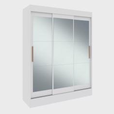 Imagem de Guarda-roupa Casal 3 Portas de Correr 2 Gavetas Porto com 9 Espelhos