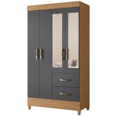 Imagem de Guarda Roupa Mobi 4 Portas com Espelho Albatroz