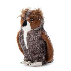 Imagem de Brinquedo de pelúcia coruja com chifres, 30 cm