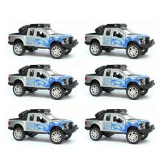 Imagem de Kit 6X Brinquedo Carrinho Camionete Jeep 4X4 Azul - Ap Toys