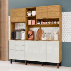 Imagem de Cozinha Compacta Boreal 7 Portas 2 Gavetas Marrocos/Off White - Mx Móveis