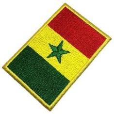 Imagem de Bandeira Senegal Patch Bordado Para Uniforme Camisa Kimono