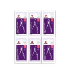 Imagem de Kit 6 Alicates de Cuticula Profissional Mundial inox 777