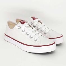 Imagem de Tenis Feminino Coca Cola Em Lona Cc2349 Branco/Vermelho 39-Feminino