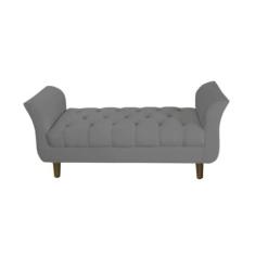 Imagem de Recamier Estofado Para Salão de Beleza 195 cm Grécia Suede Cinza - DL DECOR