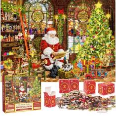 Imagem de Quebra-cabeça do calendário do advento BESWIT 2024 e Natal 1008 peças