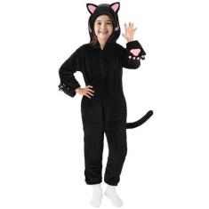 Imagem de Fantasia Joycover Cat Fantasia para meninas e crianças Black Cat 9-10Y