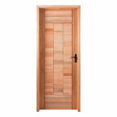 Imagem de Kit Porta Pronta Maciça 214x87cm Eucalipto Esquerda Pm97 Cruzeiro Portas Nude