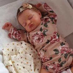Imagem de Boneca Reborn Baby Girl Kaydora Lifelike 50 cm com veias realistas