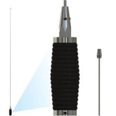 Imagem de Kit Enfeite Antena Inox 1,35m Suporte Caminhonete Camionete Carroceria Saveiro Ram Hilu...