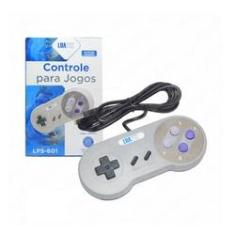 Controle Super Nintendo Snes com Fio USB Joystick Retrô Video Game Pc  Computador Notebook Mac Raspberry