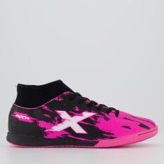 Imagem de Chuteira Oxn Fusion Grip 3 Neo Futsal Preta e Rosa-Masculino