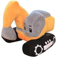 Imagem de Escavadeira Brinquedo Recheado Cartoon Cartoon Veículo De Construção D