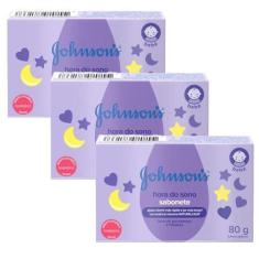 Imagem de Kit 3 Sabonetes Barra Hora Do Sono Johnson's Baby 80G