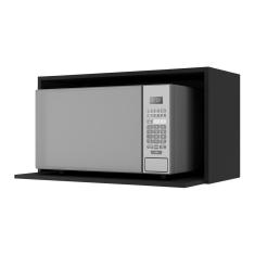 Imagem de Armário de Cozinha Nicho para Microondas 70 cm Veneza GB Multimóveis MP3737 Preto