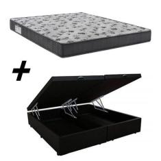 Imagem de Cama Box Baú Bipartido Casal + Colchão Ortobom Iso 1.0.0 D33 58X138x18