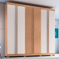 Imagem de Guarda Roupa Casal 6 Portas 4 Gavetas Eros Móveis Castro