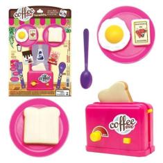 Imagem de Torradeira Infantil Kit Cozinha + Ovo Coffee Shop 11 Pçs - Pica Pau