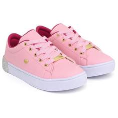 Imagem de Tenis Infantil Para Meninas Com Strass e Coração Novidade - Sem Marca,