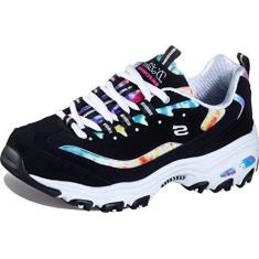 Imagem de Skechers Tênis feminino D'Lites Summer Fiesta, Preto Multi, 36