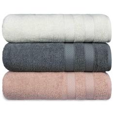 Imagem de Kit 3 Toalha De Banho Fio Penteado Extra Macia - Comfort - Kit 3