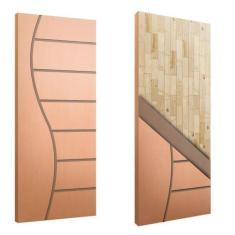 Imagem de Porta Sólida Friso 10 HDF Eucalipto - JB Paes