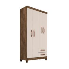 Imagem de Guarda Roupa 4 Portas E 2 Gavetas Sem Espelho Manchester Cor 252 - Teka - Champagne