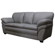 Imagem de Sofá de Couro 3 Lugares Paris 216cm M06 Cor Grizzy 499 - Amarena Móveis