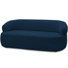 Imagem de Sofá 2 Lugares Orgânico Sala de Estar Living 140cm Carmen F04 Veludo Azul - Lyam Decor