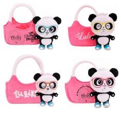 Imagem de Pelúcia Luluca Panda Na Bolsinha Lulike F01077 - Fun , Laranja