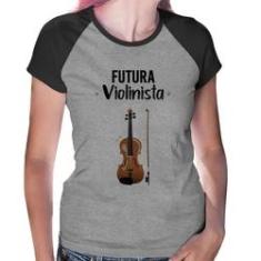Imagem de Baby Look Raglan Futura Violinista - Foca na Moda