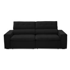 Imagem de Sofa 2 Lugares Retratil Reclinavel Atenas 2,30 M Suede Preto
