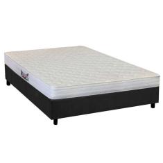 Imagem de Cama Box Casal: Colchão Ortopédico Herval AG65 Frontier + Base CRC Suede Gray(138x188)