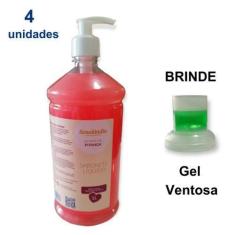 Imagem de 4 Sabonete Líquido Grande 1 Litro Orquídea Jabuticaba Erva Doce Pitang