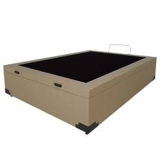 Imagem de Cama Box Baú Casal Blindado Sintético Bege