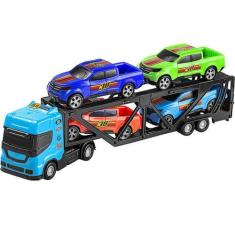 Imagem de Caminhão Cegonheira Mini Cegonha Com 4 Pick Ups - Bs Toys