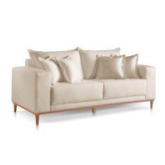 Imagem de Sofá 2 Lugares Fixo Living Mirage Suede Bege Claro 2m