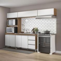 Imagem de Cozinha Modulada Completa para Apartamento 280x202 Cm 4 Peças MDP Bran