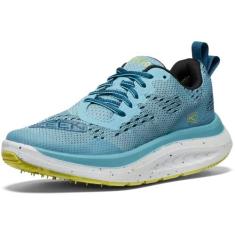 Imagem de KEEN Tênis feminino Wk400 Performance respirável para caminhada, amarelo/preto, Reef Waters/Prímula, 34