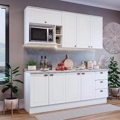 Imagem de Cozinha Compacta 5 Peças com Balcão Para Cooktop Branco/Calcare