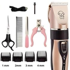 Imagem de Kit Máquina de Tosa Profissional para Pets  Cortador Silencioso e Efic