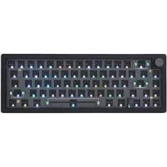 Imagem de Cmokifuly GMK67 Kit de teclado mecânico 65% triplo com LED RGB voltado para o sul, teclado para jogos para interruptores de 3/5 pinos, 66 teclas + 1 botão hot-swap soquete PCB placa montada junta PCB