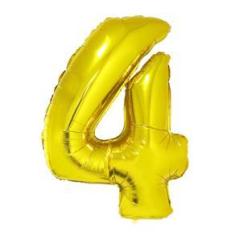 Balão de Número Pequeno Metalizado Dourado 40cm em Promoção na Americanas